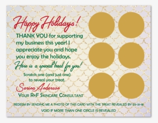 Gold & White Scallop Scratcher Gift Card - Gift Card