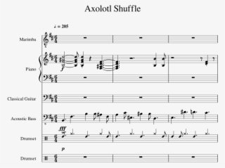Axolotl Shuffle Sheet Music For Piano, Percussion, - The Humbling River