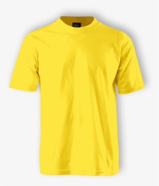 1- - Plain T Shirt Front And Back Yellow