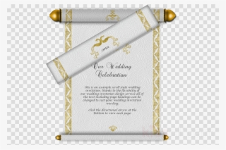 wedding program scroll clipart