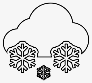 Snow Cloud Thin Outline Comments - Snow Outline