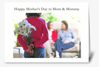Happy Mother's Day To Mom And Mommy Greeting Card - Bouquet