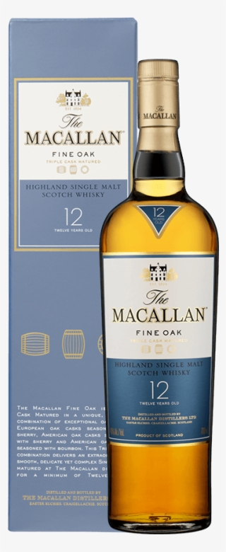 Macallan 12 Yr Old Single Malt Scotch Whisky 700m - Macallan 12 Fine Oak 2018