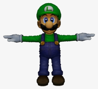 Gamecube Smash Bros Melee Luigi The Models - Melee Luigi T Pose
