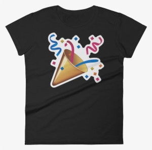 Women's Emoji T Shirt - Emoji Party Popper Confetti