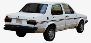 40w - Old White Car