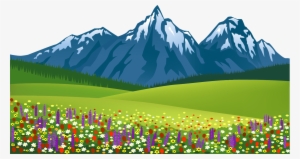 Drawing Theatrical Scenery Clip Art - Grass And Mountain Drawing