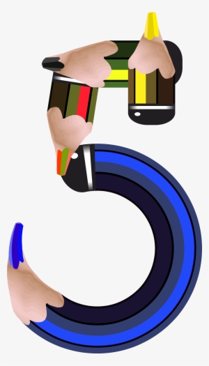 Five Clipart Pencil - Pencil Numbers Clipart