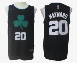 Boston Celtics Jersey - Gordon Hayward Black With Cloverleaf