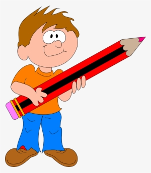 Free Download Boy With Pencil Png Clipart Drawing Clip - English Capital Letter Youtube