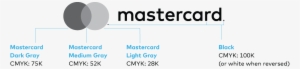 Image Of The Color Breakdown Specifications For The - Mastercard Logo Grayscale