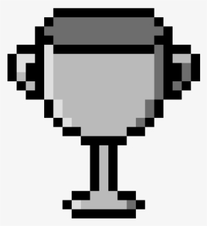Silver Trophy - Pixel Trophy Png