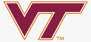 Athletics Vt Logo Two Color On White Bakcground - Virginia Tech Bumper Sticker