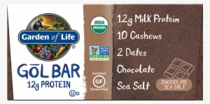 Garden Of Life Gol Bar, Chocolate Sea Salt Flavor, - Garden Of Life