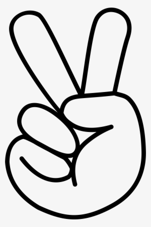 Comic Hand Peace Sign - Hand Peace Sign Clip Art