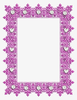Pink Transparent Frame With Diamonds Borders Fansty - Frames With Diamonds