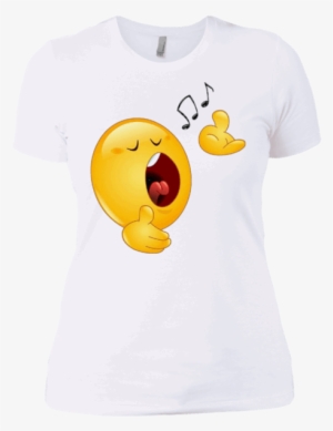 singing emoji chorus glee club music notes choir shirt - singing