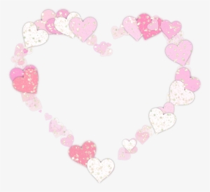 Heart, Frame, Glitter, Confetti, Love, Shiny, Sparkle - Happy Valentine's Day Glittery Pink Hearts Tote Bag