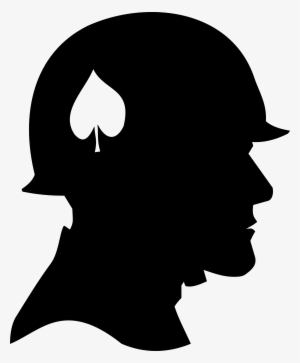 salute vector silhouette - army head silhouette