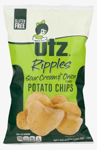 Quality Foods Potato Oz - Utz Sour Cream & Onion Ripples Potato Chips, 8