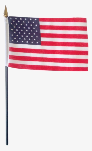 4"x6" Usa Flag On Black Plastic Dowel With Plastic - American Center