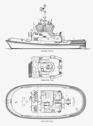 The Propulsion Machinery Comprises A Pair Of Cat 3512c, - Ocean Tug Boat General Arrangement