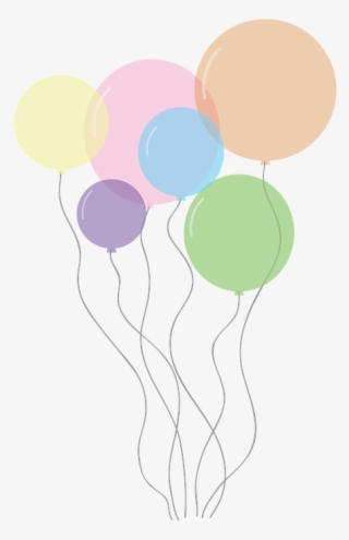 Birthday Background Clipart 5, Buy Clip Art - Transparent Background Pastel Balloons