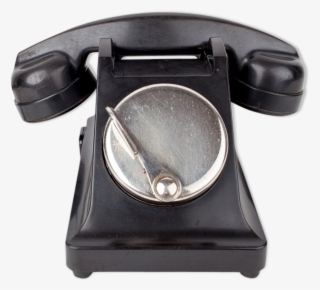 Old Black Bakelite France Ptt Phone With Dial Clamshell - Telephone