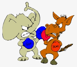 Donkey Elephant - Political Parties Transparent Background