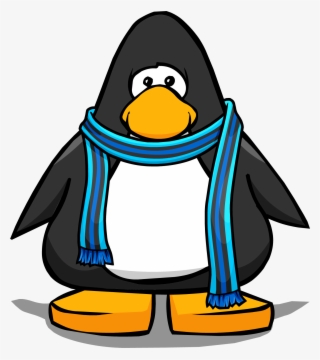 Blue Striped Scarf On A Player Card - Club Penguin