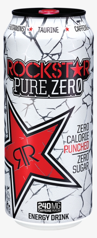 Rockstar Pure Zero Silver Ice Energy Drink 16 Oz Cans