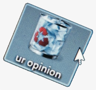 Red Blue Computer Your Opinion Is Trash Digital Polyvore - Emblem