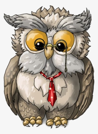 Cartoon Owl Png Clip - Buho Viejo Dibujo