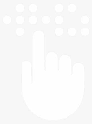 A Graphical Icon Of A Hand Touching Braille - Braille Icon Png