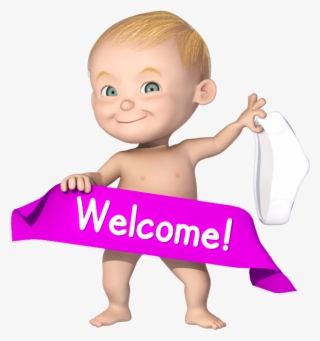 Welcome Baby Cartoon Character - Cartoon