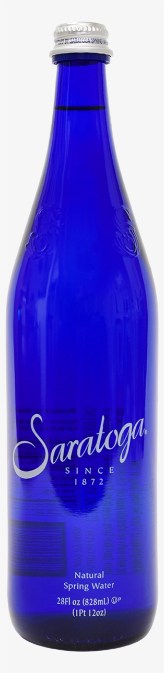 Saratoga Non-sparkling Water Blue Glass - Saratoga Natural Spring Water - 28 Fl Oz Bottle