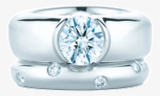 Tiffany & Co Etoile Engagement Ring And Band 20130626 - 10k White Gold Women Jewelry Beautiful Round Double