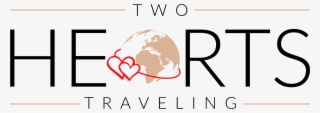 Two Hearts Traveling - Black World Map Silhouette