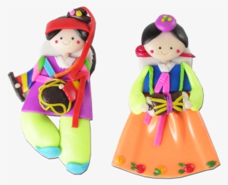 Memo Holder Pair Of 10 Pcs 05 - 10pairs(20pcs) Korean Doll Fridge Magnets Hanbok Couple