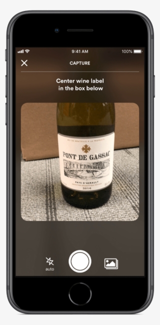 The App Will Recognize The Wine By Its Label And Information - Glass Bottle