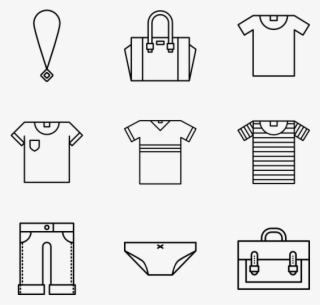 Clothes Stroke - T Shirt Flat Icon