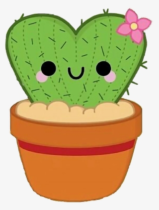 Cactus Flower Plant Kawaii Cute Tumblr Freetoedit Png - Cute Cactus Clipart Png