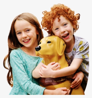Two Children With A Collection Dog - Host Dogs