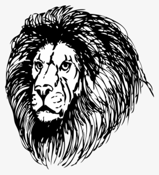 Lion Face Png Black And White