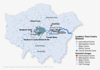 1 Potential Future Changes To The Town Centre Network - London's Lost Rivers Map