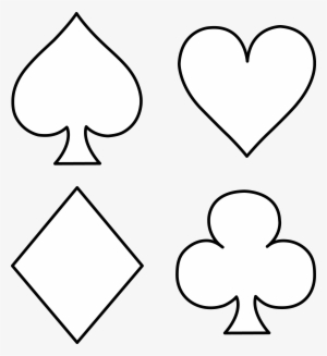 Playing Card Suits Line Art