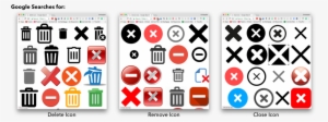 Delete, Remove, Close Icons - Delete