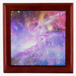 Nebula Jewelry Box - Pink And Blue Galaxy Notebook: Romantic Starry Sky
