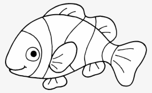 Fish Black And White Clip Art Fish Black And White - Outline Of Clown Fish