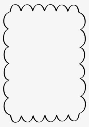 Free Page Borders - Black And White Scalloped Border
